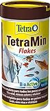 TetraMin Flakes Alimento para peces en forma de escamas, para peces sanos y aguas claras, 250 ml