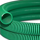 25m Manguera espiral para filtro estanque verde de presión diámetro interior 50mm (2')